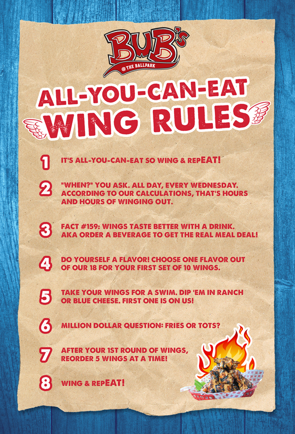 All-You-Can-EAT Wing Rules! - Bub's @ the Ballpark